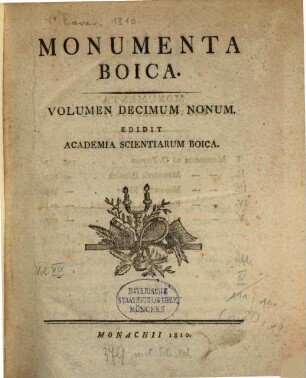 Monumenta Boica, 19. Mon. ad D. Petrum, Monasterii Püterich, Ridler, Eremitarum S. Augustini, ad D. Virginem