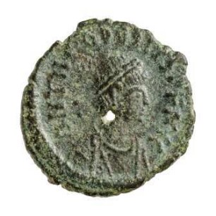 Münze, Aes 4, 425 - 435 n. Chr.