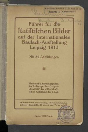 Führer für die statistischen Bilder auf der Internationalen Baufach-Ausstellung, Leipzig 1913