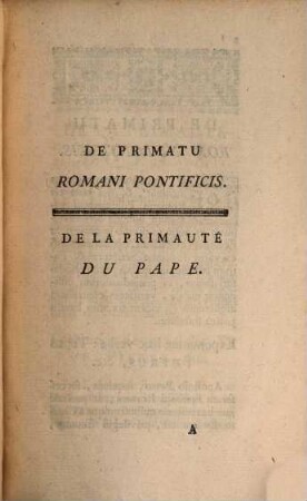 De Primatu Romani Pontificis opus
