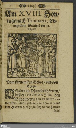 Am XVIII. Sontage nach Trinitatis, Evangelium Matthaei am 22. Capitel