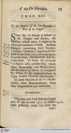 Chap. XIII: Of the Muscles of the Os Hyoides or Bone of the Tongue