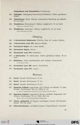 Bronzen (Nr. 494-511)
