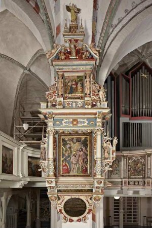 Epitaph Hagge, gestorben 1602: Die Taufe Christi im Jordan
