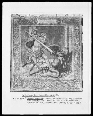 Herkulesfolge: Herkules erschlägt den Drachen der Hespaiden