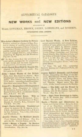 Alphabetical catalogue of new works and new editions ...