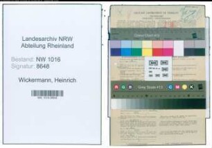 Entnazifizierung Heinrich Wickermann , geb. 24.10.1900 (Maurer)