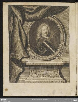 Jacob: Henric: S.R.J. Comes de Flemming. Potentiss: Reg: Polon: et Elect: Saxon: Ministrissimus