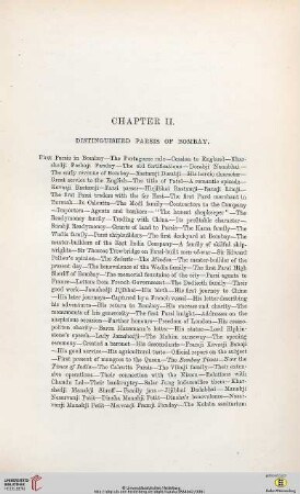 Chapter II : Distinguished Parsis of Bombay