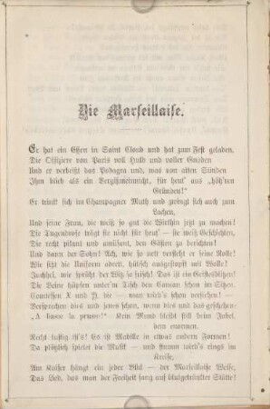 Die Marseillaise.