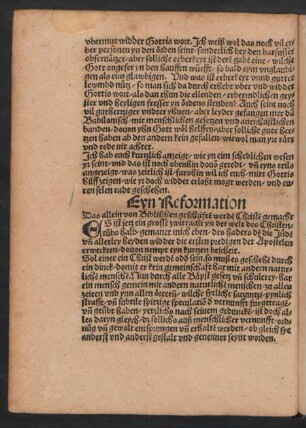 Eyn Reformation