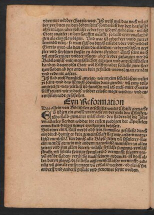 Eyn Reformation