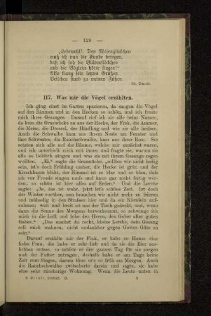 117. Was mir die Vögel erzählten.