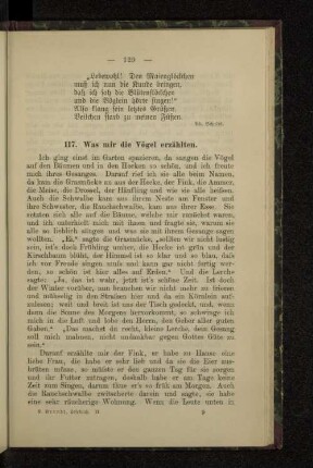 117. Was mir die Vögel erzählten.