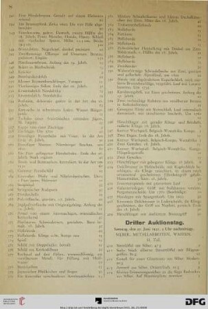 Dritter Auktionstag, Samstag, den 27. Juni 1931, 3 Uhr nachmittags (Nr. 410-618)