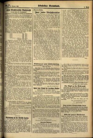Zweite Ausgabe vom Freitag, den 21. Oktober 1938.
