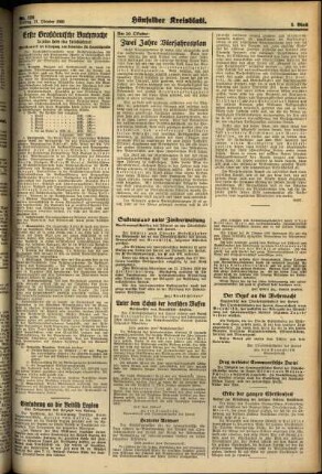 Zweite Ausgabe vom Freitag, den 21. Oktober 1938.
