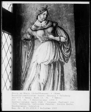 Bildersaal des Abtes David von Winkelstein, Detail, Südwand: Selbstmord der Lucretia