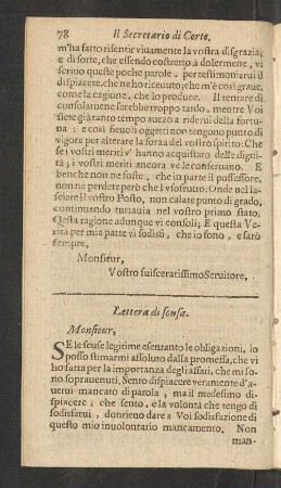 Lettera di scusa.