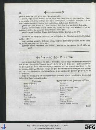 Oesterreichische Staaten.