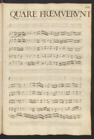 Quare fremuerunt gentes; V (5), i (4), b; C-Dur; LWV 67
