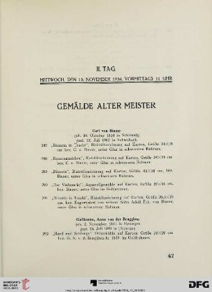 Gemälde alter Meister (Nr. 287-384)
