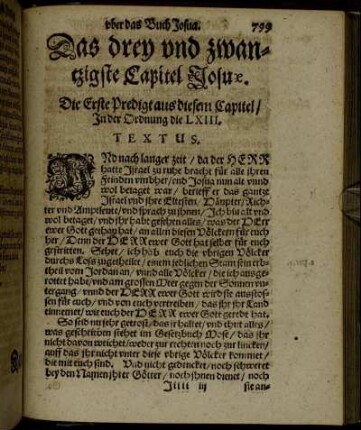 Das drey und zwantzigste Capitel Josuae.