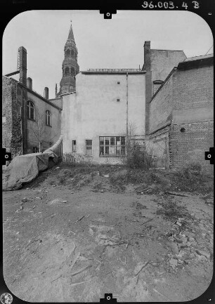 Zwickau, Domhof 2. Kunstvereinsgebäude (Galerie am Domhof, 1878, Erweiterung 1904). Ansicht von Südsüdost