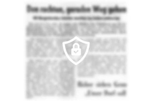 Den rechten, geraden Weg gehen