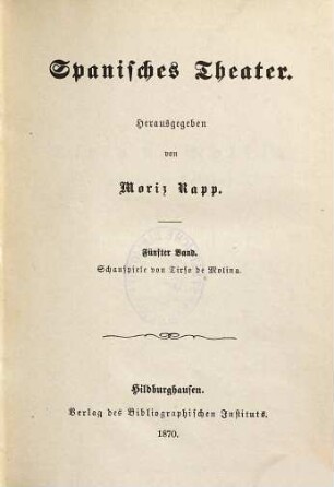 Spanisches Theater, 5. Schauspiele