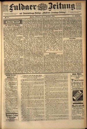 Zweite Ausgabe vom Mittwoch, den 02. November 1898.