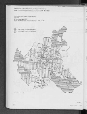 Zuordnung der Stadtteile zu Gebietstypen nach dem Stimmenanteil der CDU in den Bundestags- und Bürgerschaftswahlen 1970 bis 1987