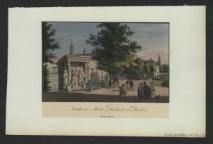Ansicht vom Moritz-Monument in Dresden, Stich, ab 1843 : Ansicht von Moritz Denkmal zu Dresden. - Dresden : Täubert , [ab 1843]. - 1 Kunstbl. : Stich ; 14 x 9 cm