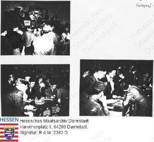 Darmstadt, 1947 Juni 3(?) / Eröffnung des neuen PX in Darmstadt / 3 Gruppenaufnahmen