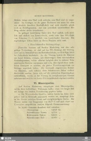 VI. Mineralquellen