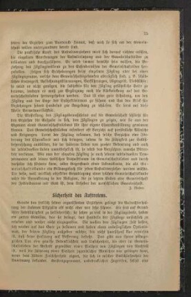 Sicherheit des Auftretens