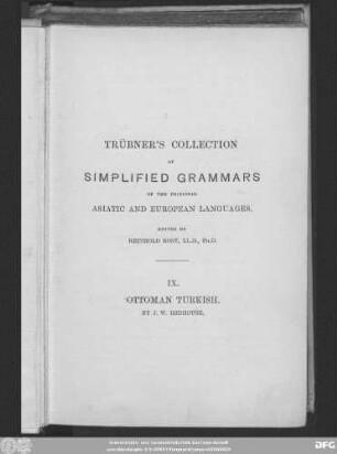A simplified grammar of the Ottoman-Turkish language