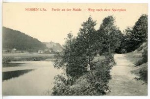 Nossen. Partie an der Mulde, Weg nach dem Sportplatz