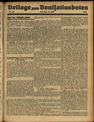 Zweite Ausgabe vom Sonntag, den 17. Juli 1932.