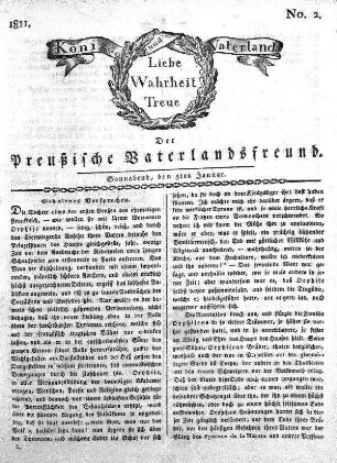 No. 2., vom 5ten Januar