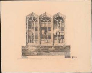 Bücherschrank: Ansicht 1:10