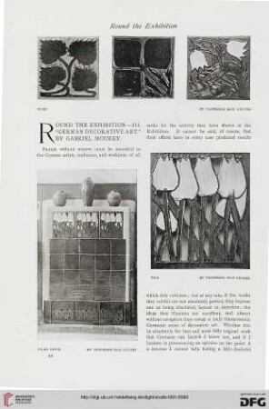 21: Round the exhibition, [3] : ,German decorative art'