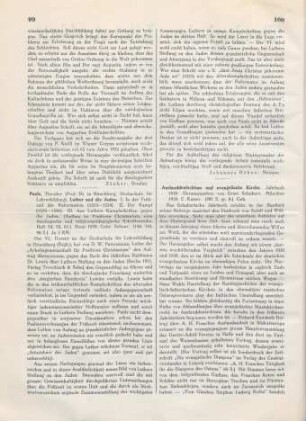100-101 [Rezension] Auslanddeutschtum und evangelische Kirche; Jahrbuch 1939