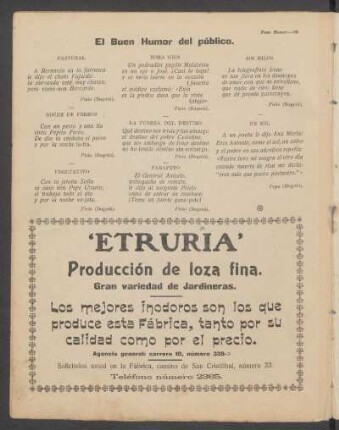"El Buen Humor" del público.