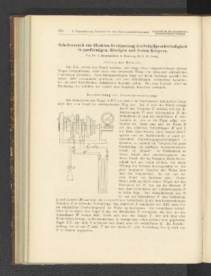 Schulversuch zur direkten Bestimmung der Schallgeschwindigkeit in gasförmigen, flüssigen und festen Körpern.
