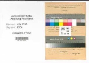 Entnazifizierung Franz Schlueter , geb. 05.01.1917 (Angestellter)