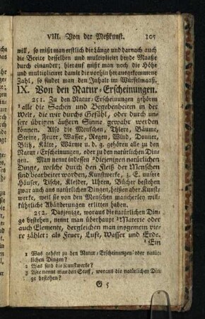 IX. Von den Natur-Erscheinungen
