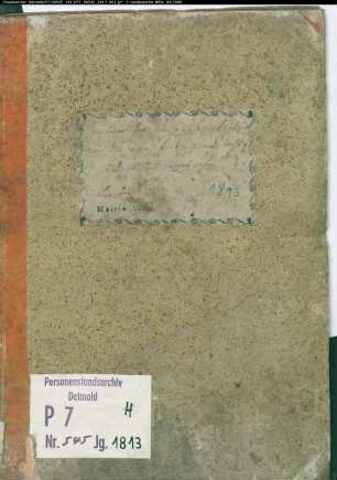 Zivilstandsregister der Munizipalität Velen (H 1813). (Gemeinde: Velen, Kreis Borken)