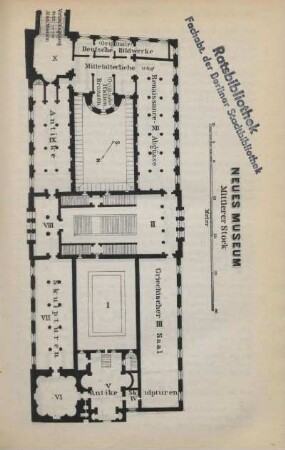Grundriss. Neues Museum. Mittlerer Stock