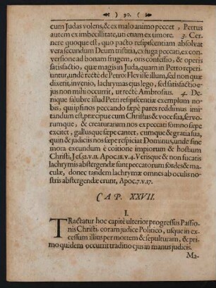 Cap. XXVII. I. - CVI.